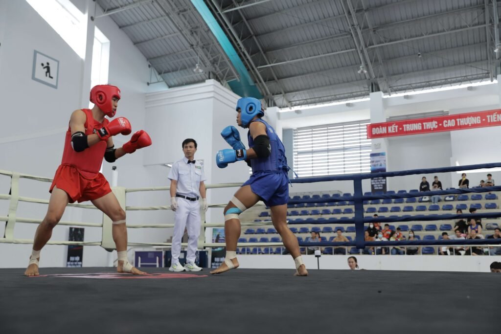 Karate athlete competing in kata demonstration at Toyohashi City General Gymnasium during the 2026 Asian Games 