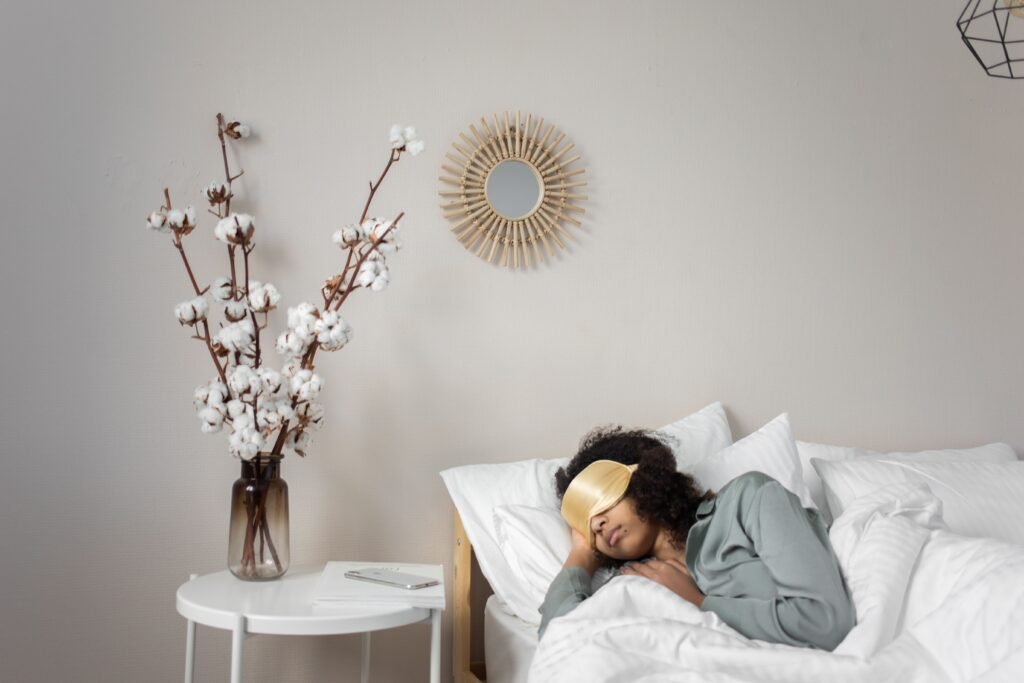 Athlete sleeping during recovery from training 