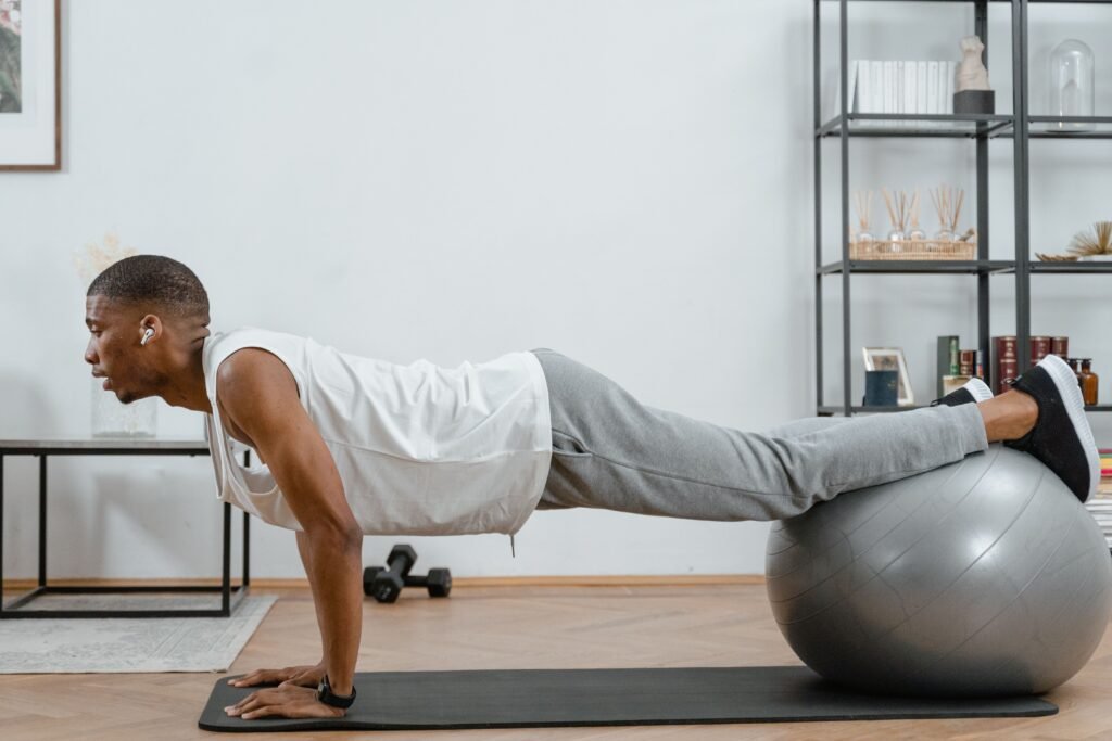 A person exercising for a healthy lifestyle