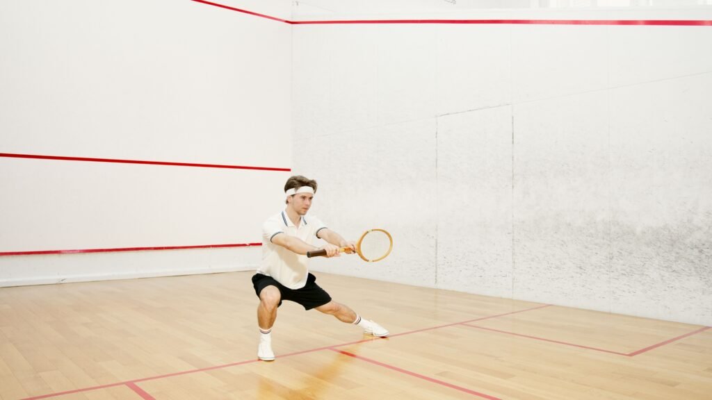 Malaysian squash player competing in a tournament 