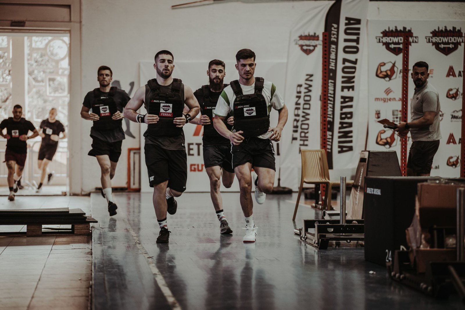 A beginner wearing a weighted vest during a walking workout